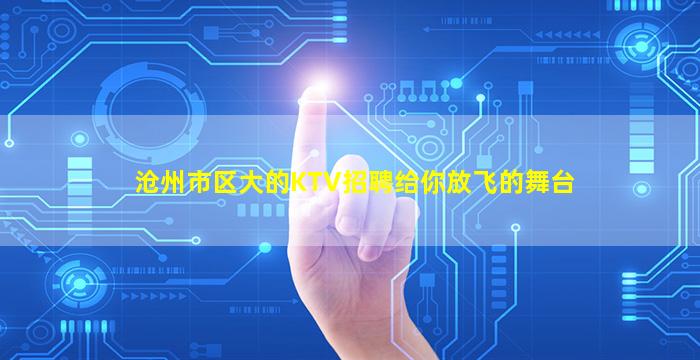 沧州市区大的KTV招聘给你放飞的舞台